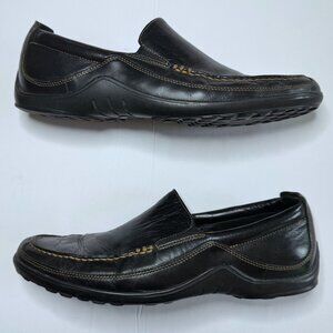 Cole Haan Mens Size 11.5 N Black Tucker Slip On Leather Venetian Loafers Shoes